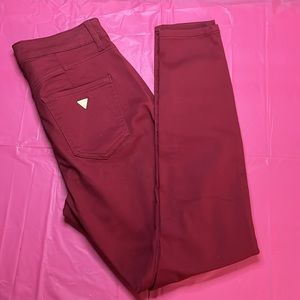 Red GUESS skinny pants size 28